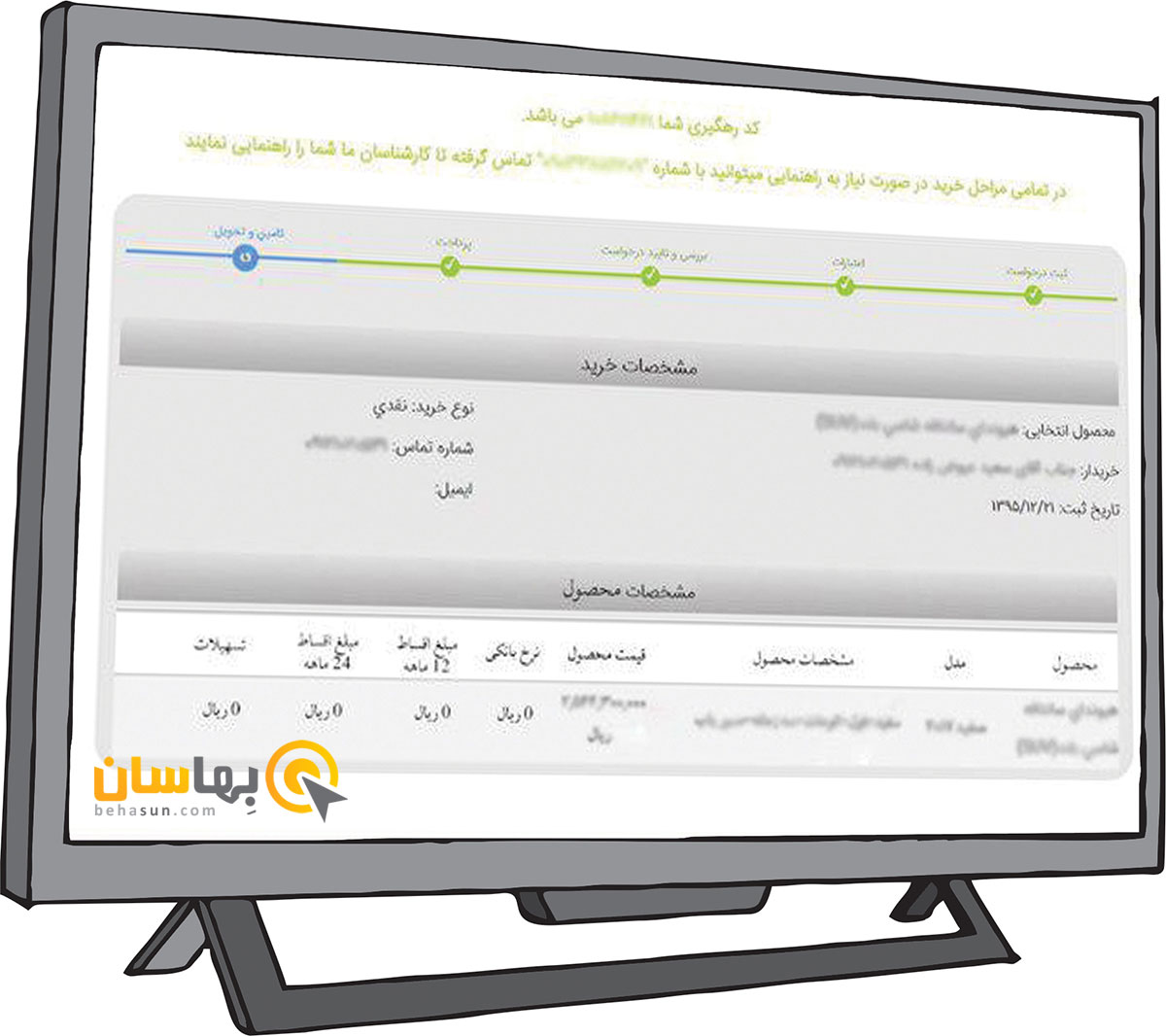 پیگیری سفارش و مشاهده ی مراحل فرآیند سفارش توسط مشتری